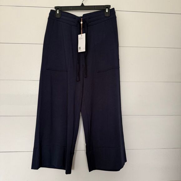 Quince Pants - Quince Women’s Medium Navy Wide Leg Pants New Tencel